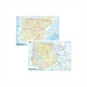 CARTINA GEOGRAFICA PLASTIFICATA PEN.IBERICA