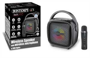 MINI CASSA C*MICROFONO WIRELESS PER KARAOKE