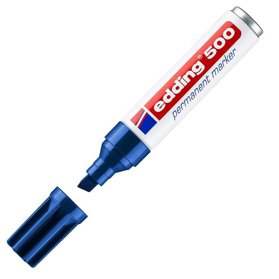 Marker EDDING 500 PUNTA SCALPELLO Blu
