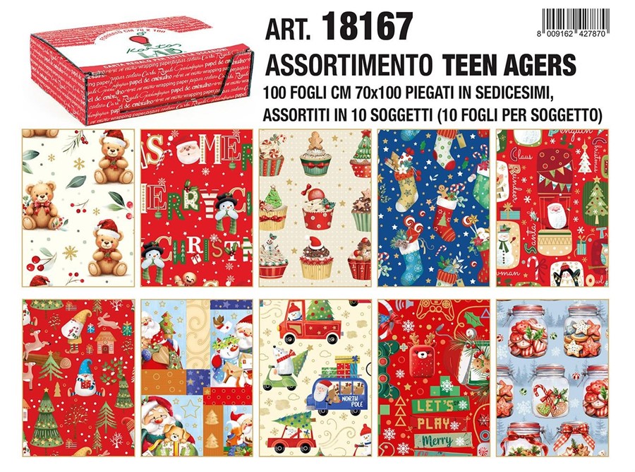 Carta REGALO TEEN AGERS CM70x100 f100 NATALE