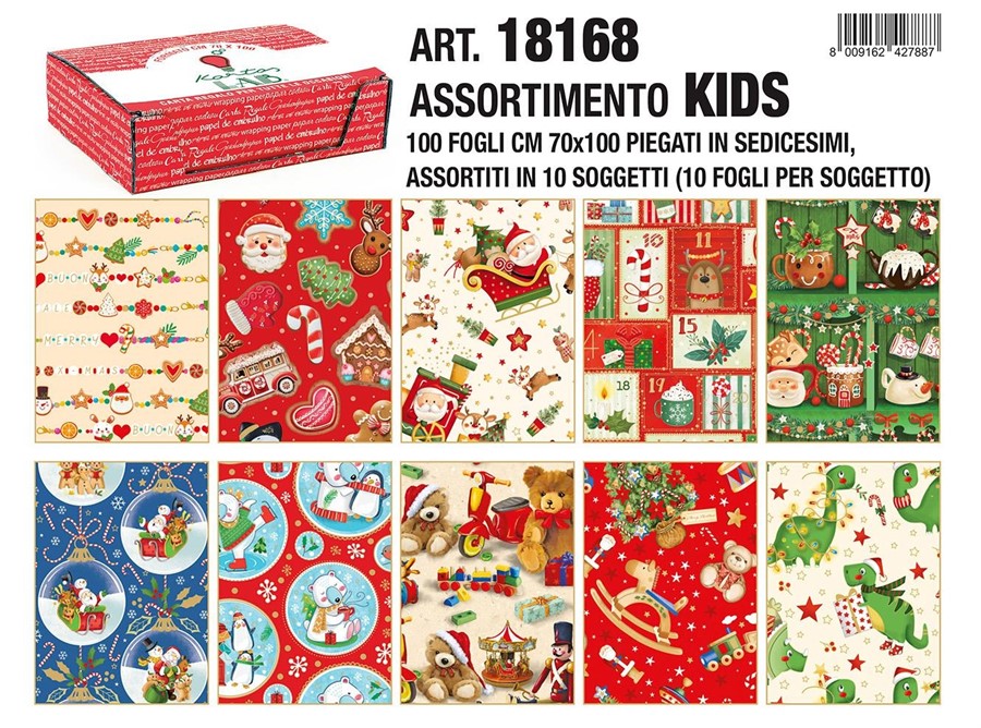 Carta REGALO KIDS cm70x100 f100 NATALE