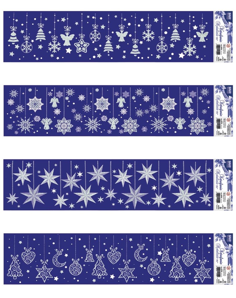 VETROFANIE COLORATE GLITTERATE CM.64X15