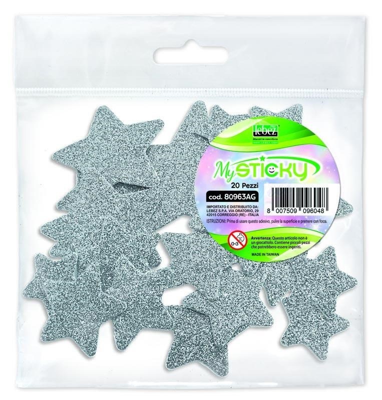 STICKERS NATALIZI TRIDIMENSIONALI ARGENTO