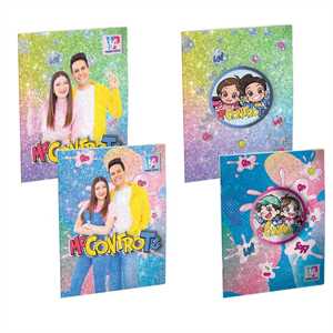 MAXIQUADERNO B GLITTER A4 100GR. ME CONTRO TE