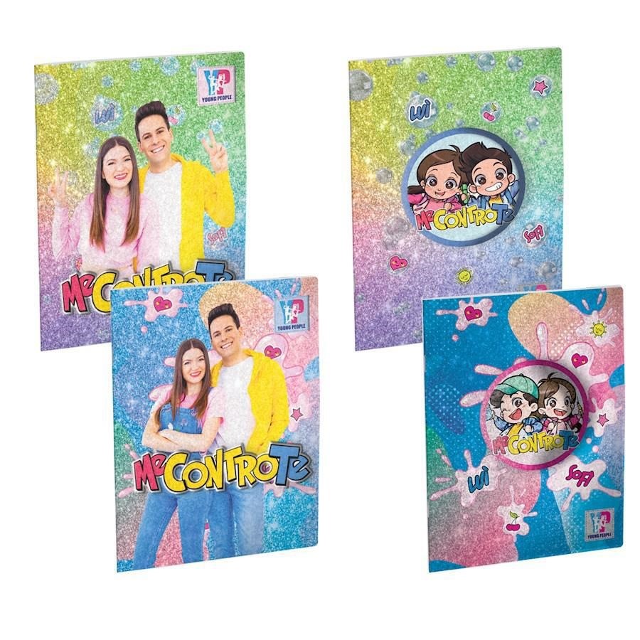 MAXIQUADERNO B GLITTER A4 100GR. ME CONTRO TE