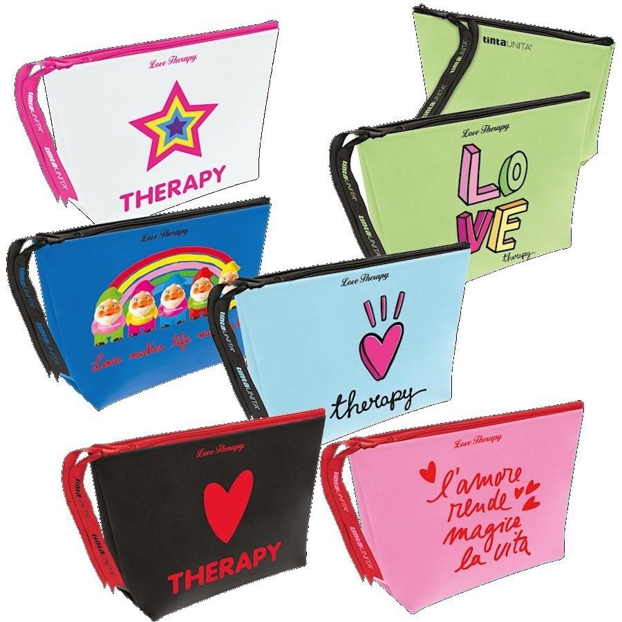 BUSTA TRIANGOLARE SILICONE STAMPATO TINTA UNITA LOVE THERAPY