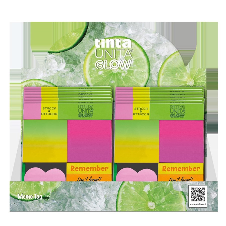 DISPLAY MEMO SET CON POST IT FLUO TINTAUNITA GLOW 2025