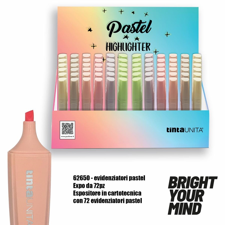 DISPLAY DA BANCO EVIDENZIATORI PASTEL  COLOR NEW TU 2025