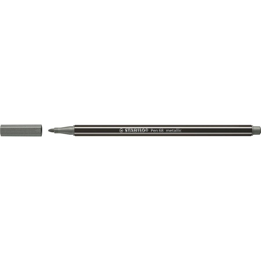 Pennarello PEN 68 Metallic STABILO ARGENTO 805