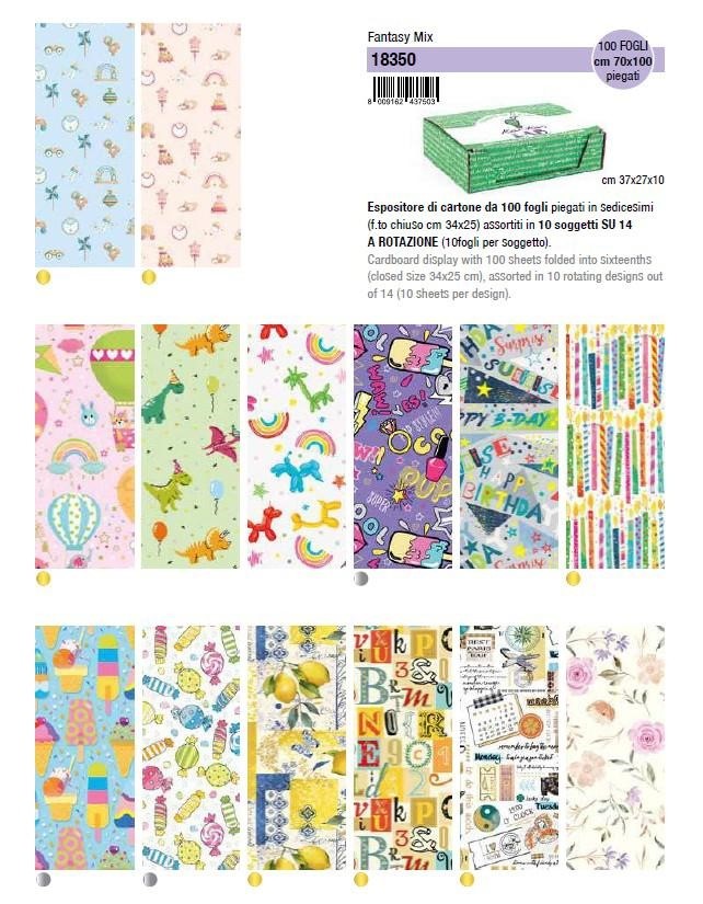 CARTA REGALO 100X70 100FF SOG.FANTASY MIX