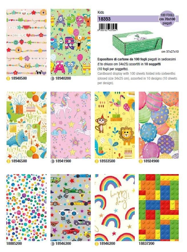 CARTA REGALO 100X70 100FF SOG.KIDS
