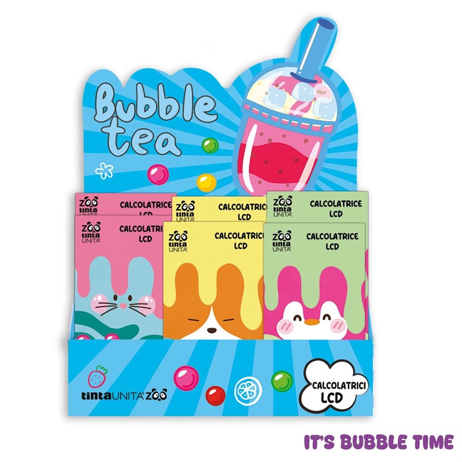 DISPLAY CALCOLATRICI CON PENNELLO LCD TINTAUNITA ZOO BUBBLE TEA 2026