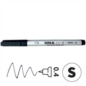 MARKER PEN NERO PUNTA SUPERFINE 0,4MM TINTAUNITA