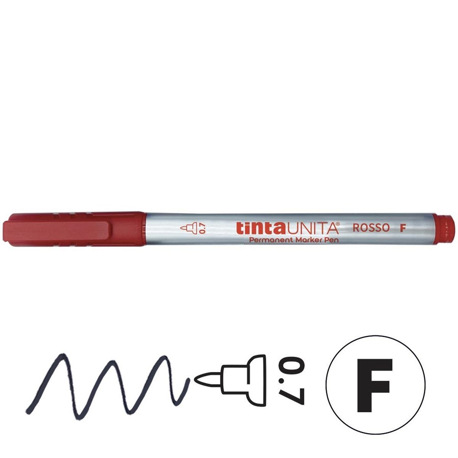 MARKER PEN ROSSO PUNTA SUPERFINE 0,4MM TINTAUNITA