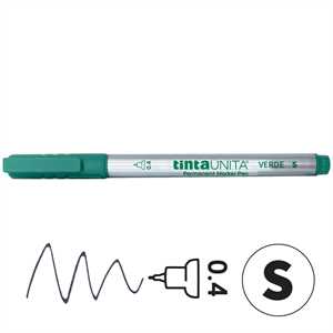 MARKER PEN VERDE PUNTA SUPERFINE 0,4MM TINTAUNITA