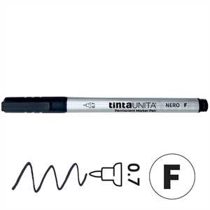MARKER PEN NERO PUNTA FINE 0,7MM TINTAUNITA