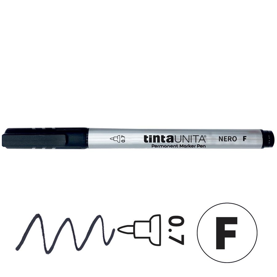 MARKER PEN NERO PUNTA FINE 0,7MM TINTAUNITA