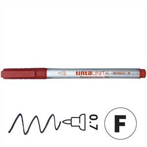 MARKER PEN ROSSO PUNTA FINE 0,7MM TINTAUNITA
