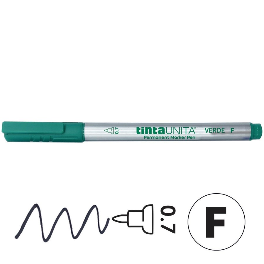 MARKER PEN VERDE PUNTA FINE 0,7MM TINTAUNITA