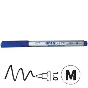MARKER PEN BLU PUNTA MEDIA 1,0MM TINTAUNITA
