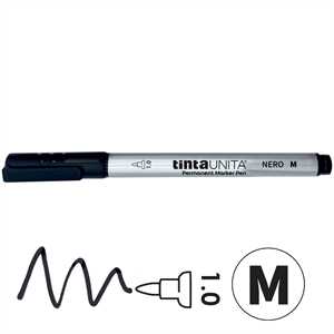 MARKER PEN NERO PUNTA MEDIA 1,0MM TINTAUNITA