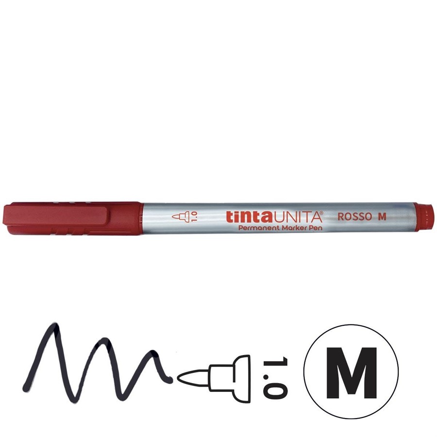 MARKER PEN ROSSO PUNTA MEDIA 1,0MM TINTAUNITA