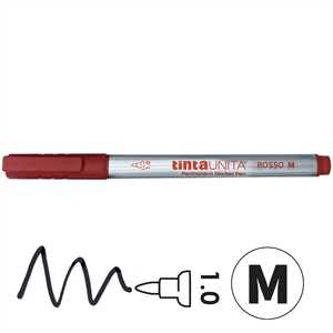 MARKER PEN ROSSO PUNTA MEDIA 1,0MM TINTAUNITA