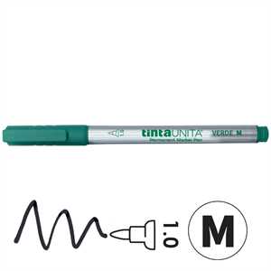 MARKER PEN VERDE PUNTA MEDIA 1,0MM TINTAUNITA