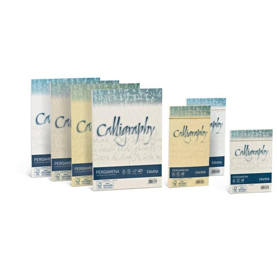 BUSTA Calligraphy PERGAMENAcm11x22 PERLA pz25