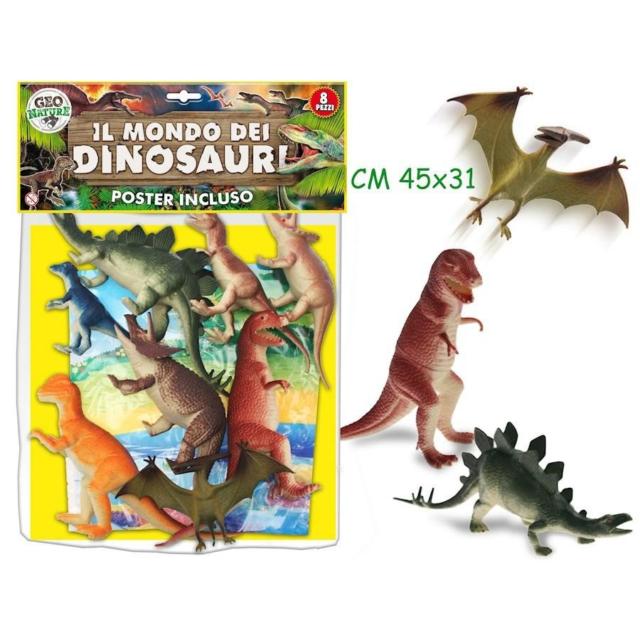 DINOSAURI CON POSTER 8PZ