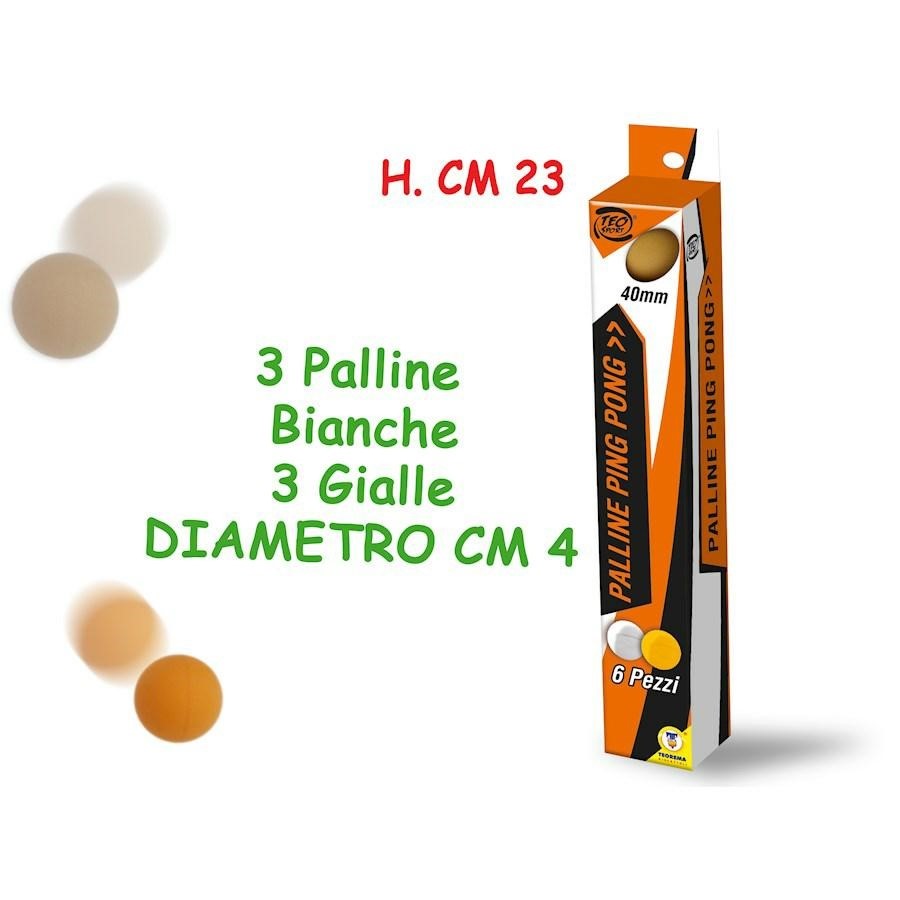 PALLINE PING PONG 40MM  6PZ