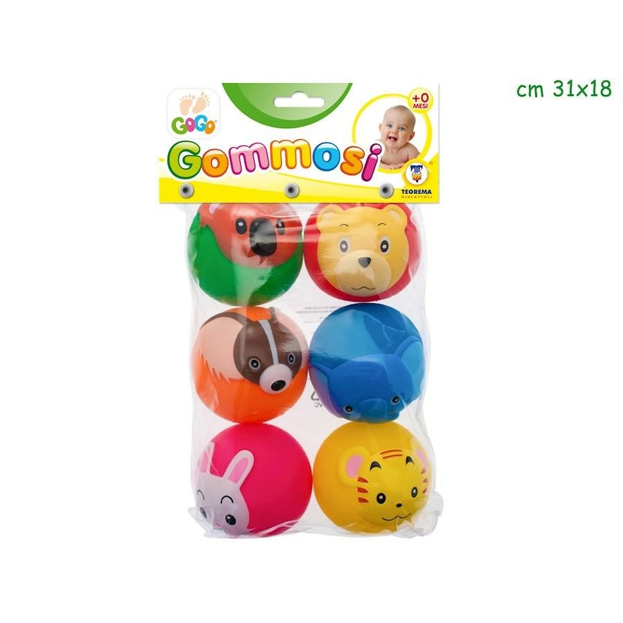 PALLINE CON ANIMALI IN VINILE 2 ASS. CM7