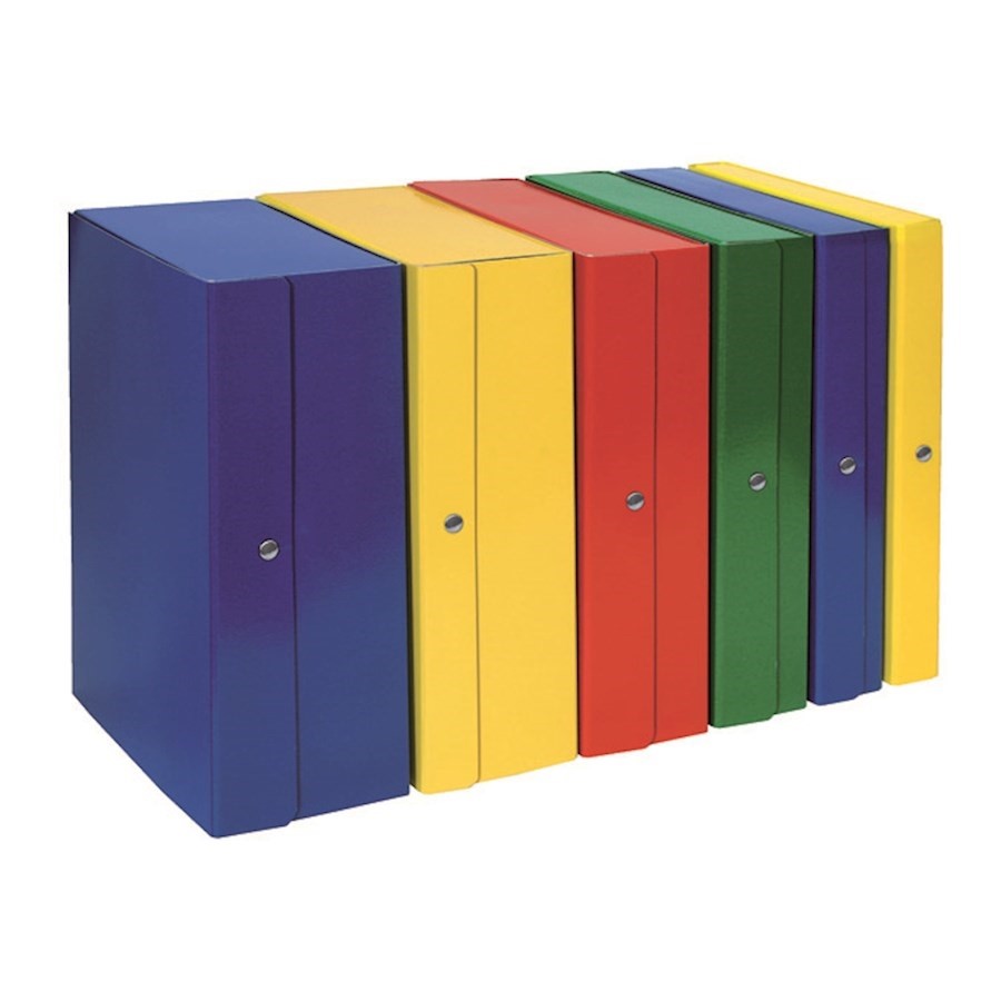 CARTELLA con bottone cm4 Giallo ARCHIVIA