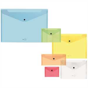 Busta A4 con bottone ARANCIO ARCHIVIA