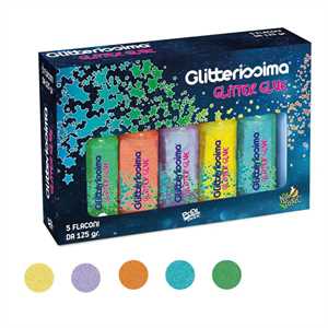 GLITTER GLUE ml120 pz5 V/AR/LI/G/C
