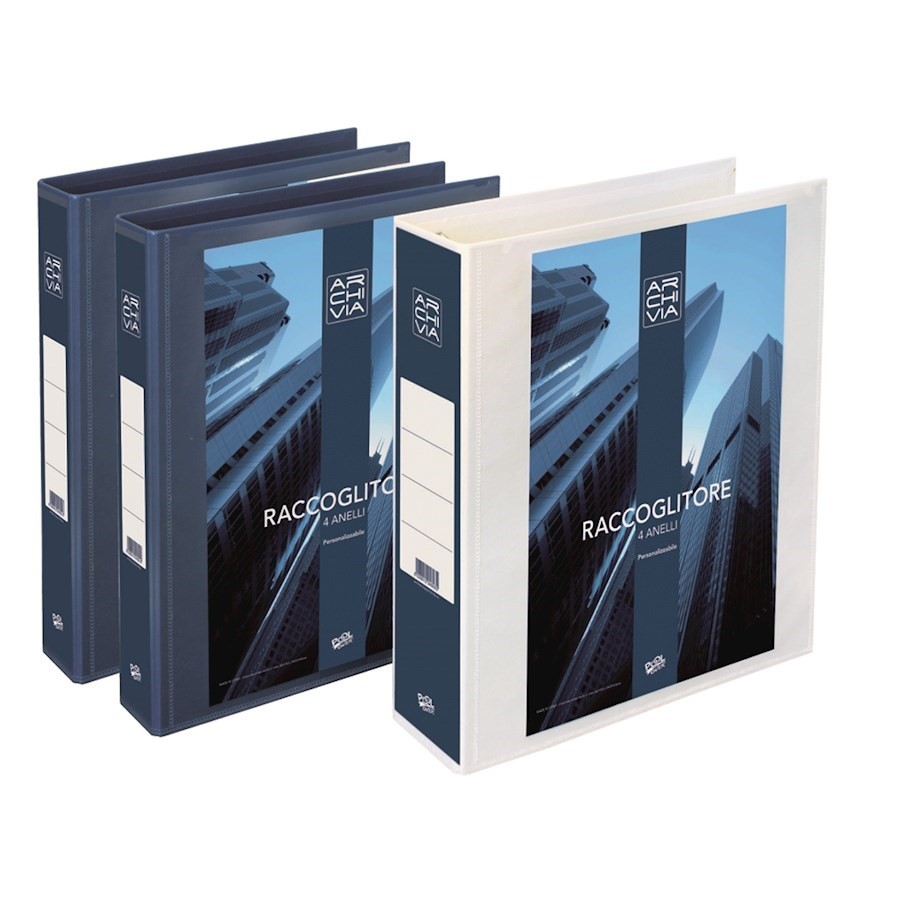 Raccoglitore d25 Blu PERSONALIZZABILE cm22x30 4A ARCHIVIA