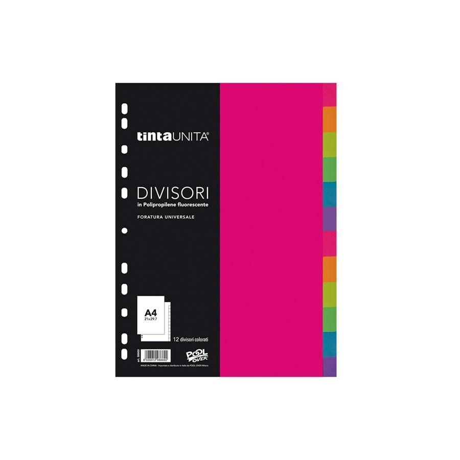 Intercalare PPL 12Tacche FLUO A4 TintaUNITA