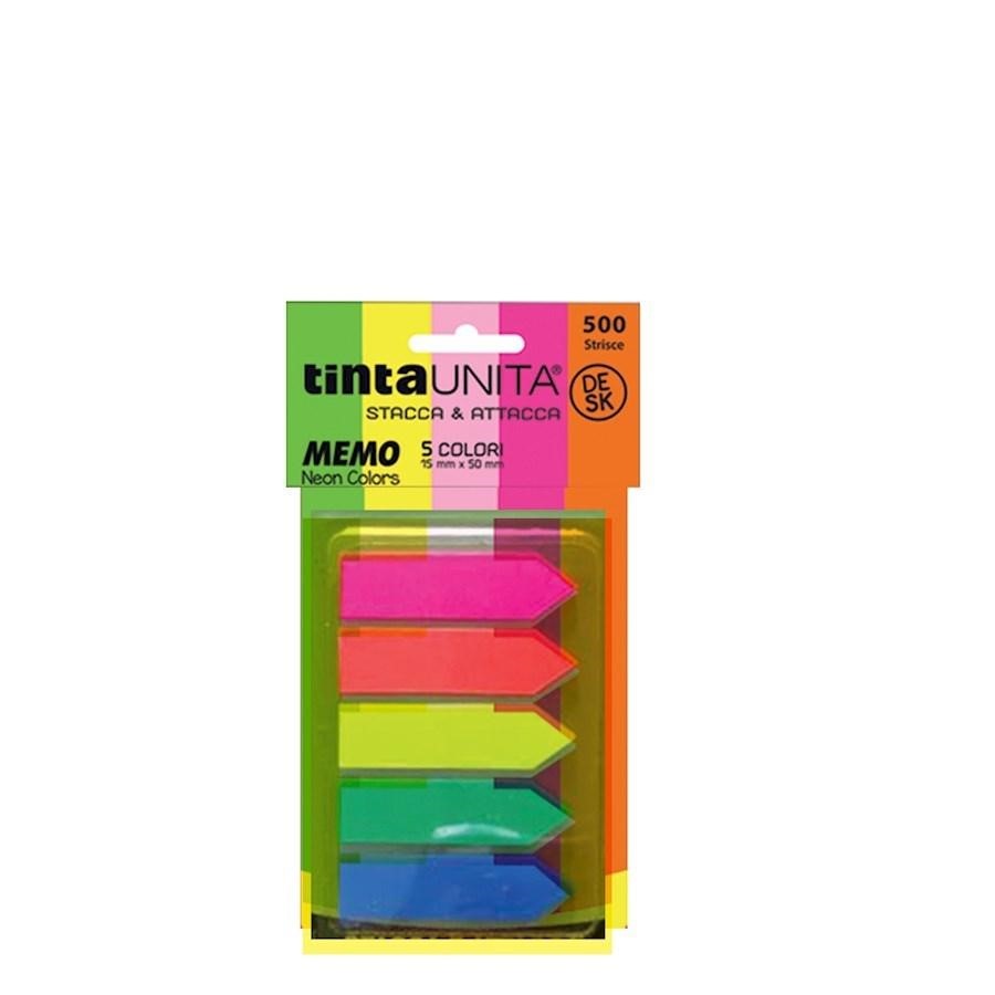 SEGNAPAGINA TintaUNITA DESK FRECCIA 12X45 5 COL NEON 30FF