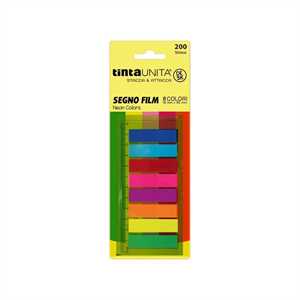 SEGNAPAGINA TINTA UNITA DESK CON RIGHELLO NEON 8COL 25FF 12X45