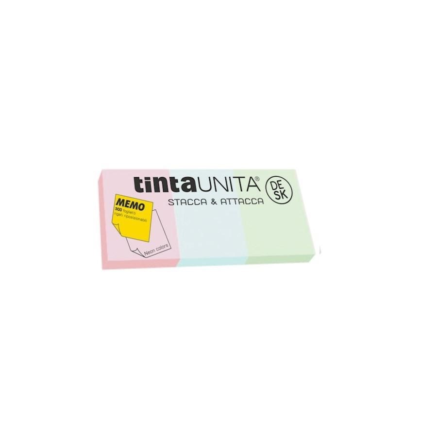 FOGLIETTI STACCA&ATTACCA 38X51 3 COLORI PASTEL 100FF TintaUNITA DESK