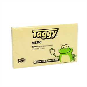 FOGLIETTI STACCA&ATTACCA 75X125 GIALLO 100FF TintaUNITA DESK