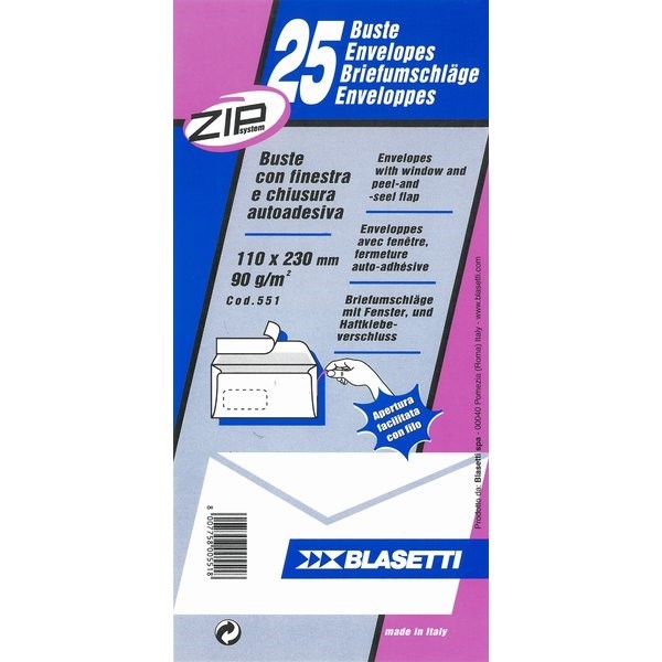 Busta cm11x23 STRIP FINESTRA pz25