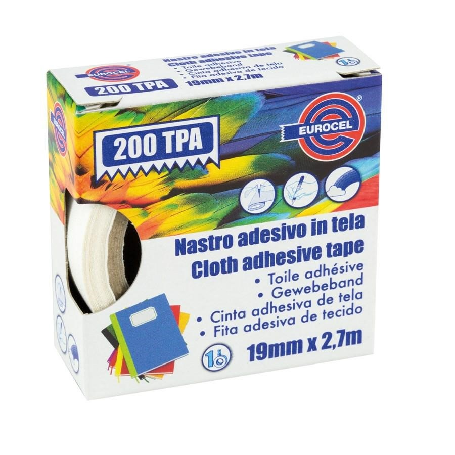 NASTRO ADESIVO TELATO Rosso mm19xmt20,7