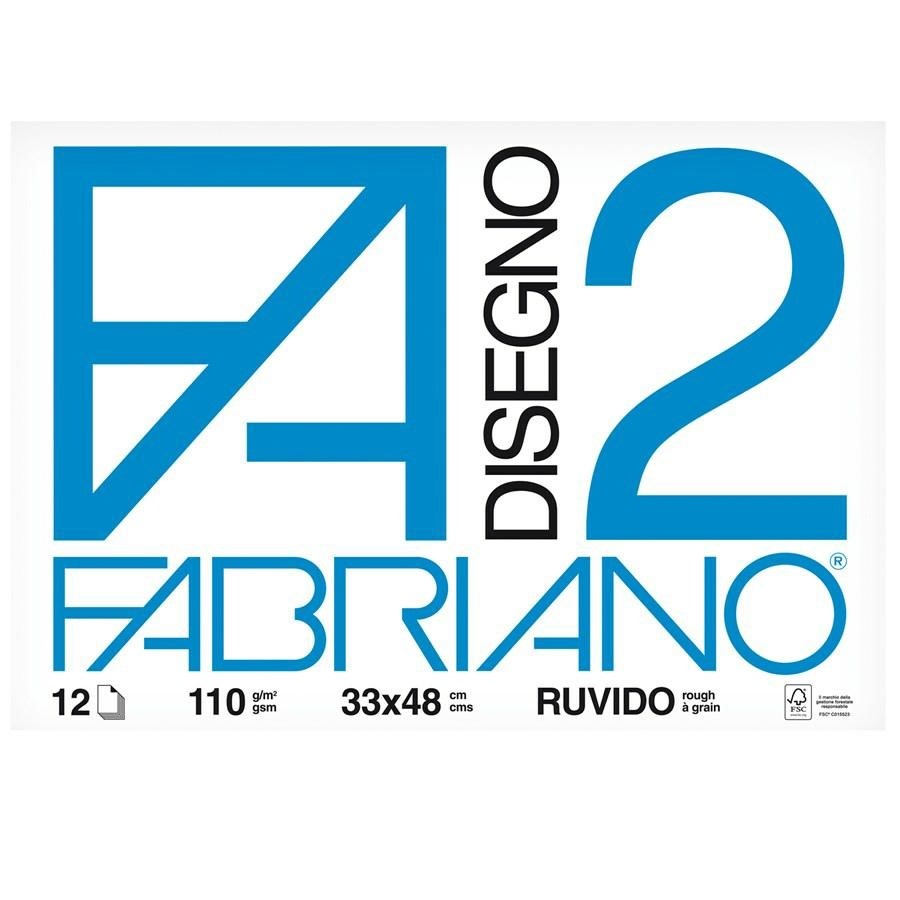 FABRIANO Blocco F2 cm33x48 Ruvido  12ff 110gr