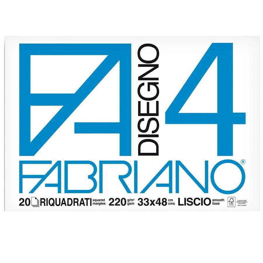 FABRIANO Blocco F4 cm33x48 Squadrato f20 220gr