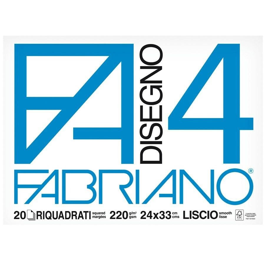 FABRIANO Blocco F4 cm24x33 Squadrato ff20 220gr