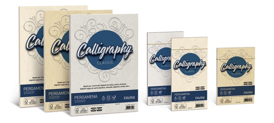 Busta Calligraphy PERGAMENAcm12x18 BIANCO pz25
