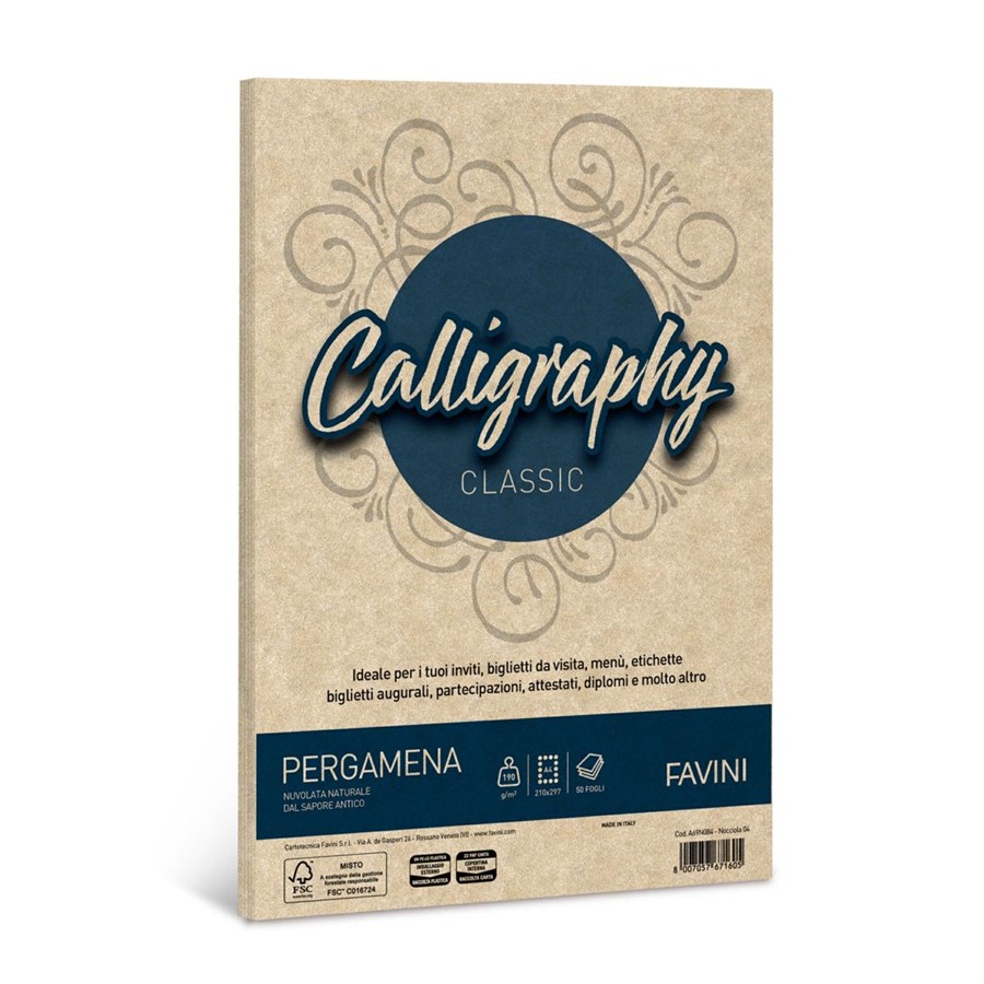 Calligraphy PERGAMENA gr190 NOCCIOLA A4 f50