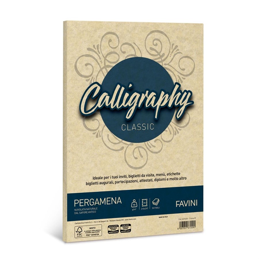 Calligraphy PERGAMENA gr90 CREMA A4 f50