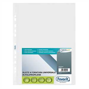 Busta con fori 23x33 Liscia Superior in Naturene